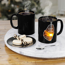 Load image into Gallery viewer, St. Vincent and the Grenadines 11oz Black Coffee Mug (L) Fiery Sunset in SVG