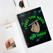 Load image into Gallery viewer, Sloth's Need For Speed, Spiral Lined Notebook (C)