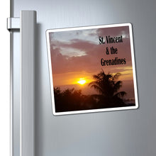 Load image into Gallery viewer, St. Vincent and the Grenadines Puce Sunset Magnet