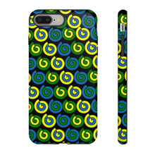Load image into Gallery viewer, Tough Phone Cases (Black with spirals)