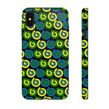 Load image into Gallery viewer, Tough Phone Cases (Black with spirals)
