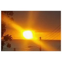 Load image into Gallery viewer, Jigsaw puzzle showing a horizon kissed by the setting sun in St. Vincent and the Grenadines.