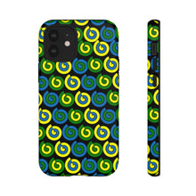 Load image into Gallery viewer, Tough Phone Cases (Black with spirals)