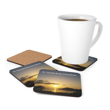 Load image into Gallery viewer, St. Vincent and the Grenadines 4 piece Coaster Set (Corkwood)  Charming Sunset