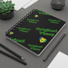 Load image into Gallery viewer, St. Vincent and the Grenadines Spiral Bound Notebook/Journal Original Vincy Black