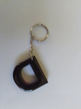 Load image into Gallery viewer, Volcanic Ash and Resin Letter Keychain (Alcohol Ink)
