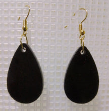 Load image into Gallery viewer, volcanic ash and epoxy resin earrings shaped like teardrops