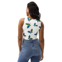 Load image into Gallery viewer, White Crop Top - Vincy Butterflies