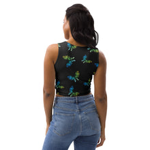 Load image into Gallery viewer, St. Vincent and the Grenadines Crop Top - Vincy Butterflies Black