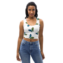 Load image into Gallery viewer, White Crop Top - Vincy Butterflies