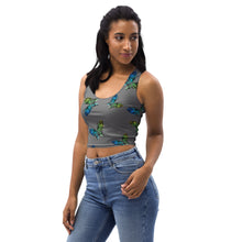 Load image into Gallery viewer, St. Vincent and the Grenadines Crop Top - Vincy Butterflies Grey