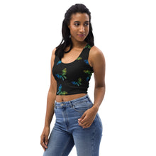 Load image into Gallery viewer, St. Vincent and the Grenadines Crop Top - Vincy Butterflies Black