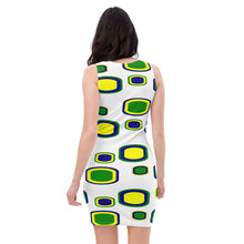 Load image into Gallery viewer, Vincy Cubes Dress, St. Vincent and the Grenadines Independence Dress, National Colors Dress