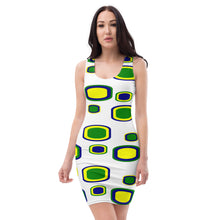 Load image into Gallery viewer, Vincy Cubes Dress, St. Vincent and the Grenadines Independence Dress, National Colors Dress