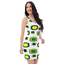 Load image into Gallery viewer, Vincy Cubes Dress, St. Vincent and the Grenadines Independence Dress, National Colors Dress