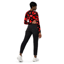 Load image into Gallery viewer, Crop Top - Hearts in Hearts - Black