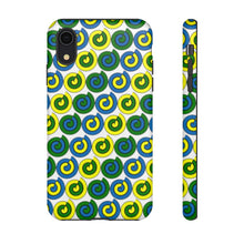 Load image into Gallery viewer, Tough Phone Cases (White with spirals)