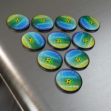 Load image into Gallery viewer, St. Vincent and the Grenadines Football Magnet, (Button, Round) (1 & 10 pcs)