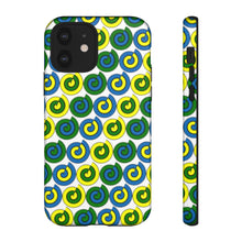 Load image into Gallery viewer, Tough Phone Cases (White with spirals)