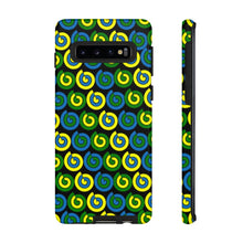 Load image into Gallery viewer, Tough Phone Cases (Black with spirals)