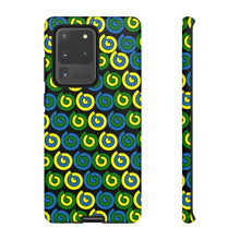 Load image into Gallery viewer, Tough Phone Cases (Black with spirals)