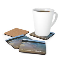 Load image into Gallery viewer, St. Vincent and the Grenadines 4 piece Coaster Set (Corkwood)  At The Beach