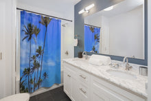 Load image into Gallery viewer, St. Vincent and the Grenadines Shower Curtain - Blue Sky and Palm Trees
