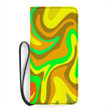 Load image into Gallery viewer, Clutch Purse - Brown and Yellow Swirl