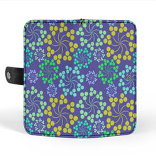 Load image into Gallery viewer, Wallet Phone Case - Blue Bubble Floral