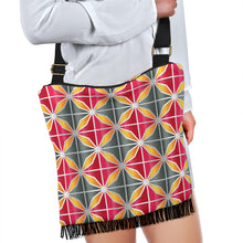 Load image into Gallery viewer, Boho Handbag - Crossbody Pink and Grey