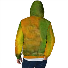 Load image into Gallery viewer, Men's Padded Hooded Jacket - Parrot Feathers