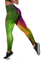 Load image into Gallery viewer, Women's Leggings - Abstract Green