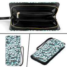 Load image into Gallery viewer, clutch purse decorated with an gray marble design