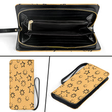 Load image into Gallery viewer, beige clutch purse decorated with stars