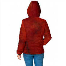 Load image into Gallery viewer, Women's Padded Hooded Jacket - Autumn Fire