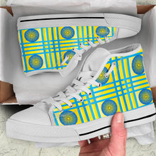 Load image into Gallery viewer, High Top Shoe - Green Grid