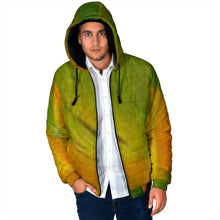 Load image into Gallery viewer, Men's Padded Hooded Jacket - Parrot Feathers
