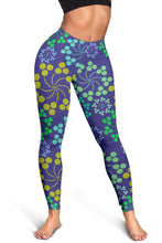 Load image into Gallery viewer, Women's Leggings - Blue Bubble Floral
