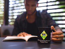 Load image into Gallery viewer, Hairouna Gems Black Coffee Mug, 11oz (L)