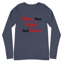 Load image into Gallery viewer, Unisex Long Sleeve Tee - Crazy Man Head (L)