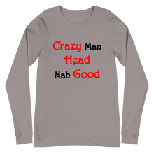 Load image into Gallery viewer, Unisex Long Sleeve Tee - Crazy Man Head (L)