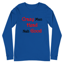 Load image into Gallery viewer, Unisex Long Sleeve Tee - Crazy Man Head (L)