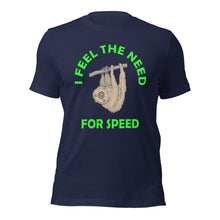 Load image into Gallery viewer, Sloth's Need For Speed Unisex t-shirt (G)