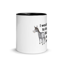 Load image into Gallery viewer, Kiss My Ass.....Sarcastic Mug with Color Inside (Left Hand)