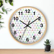 Load image into Gallery viewer, Colorful Hexagon Wall Clock, Geometric Shapes Wall Clock, Snake Skin Clock
