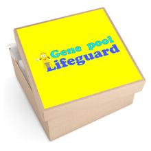 Load image into Gallery viewer, Gene Pool Lifeguard Square Vinyl Stickers
