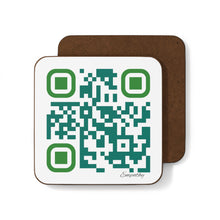 Load image into Gallery viewer, Single QR Code Hardboard Back Coaster - Empathy is Free
