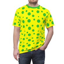 Load image into Gallery viewer, Green Spotted Yellow Unisex Tee
