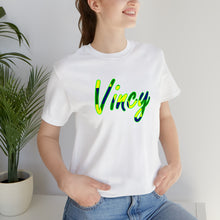 Load image into Gallery viewer, St. Vincent and the Grenadines Vincy, National Colors Unisex Jersey Short Sleeve Tee
