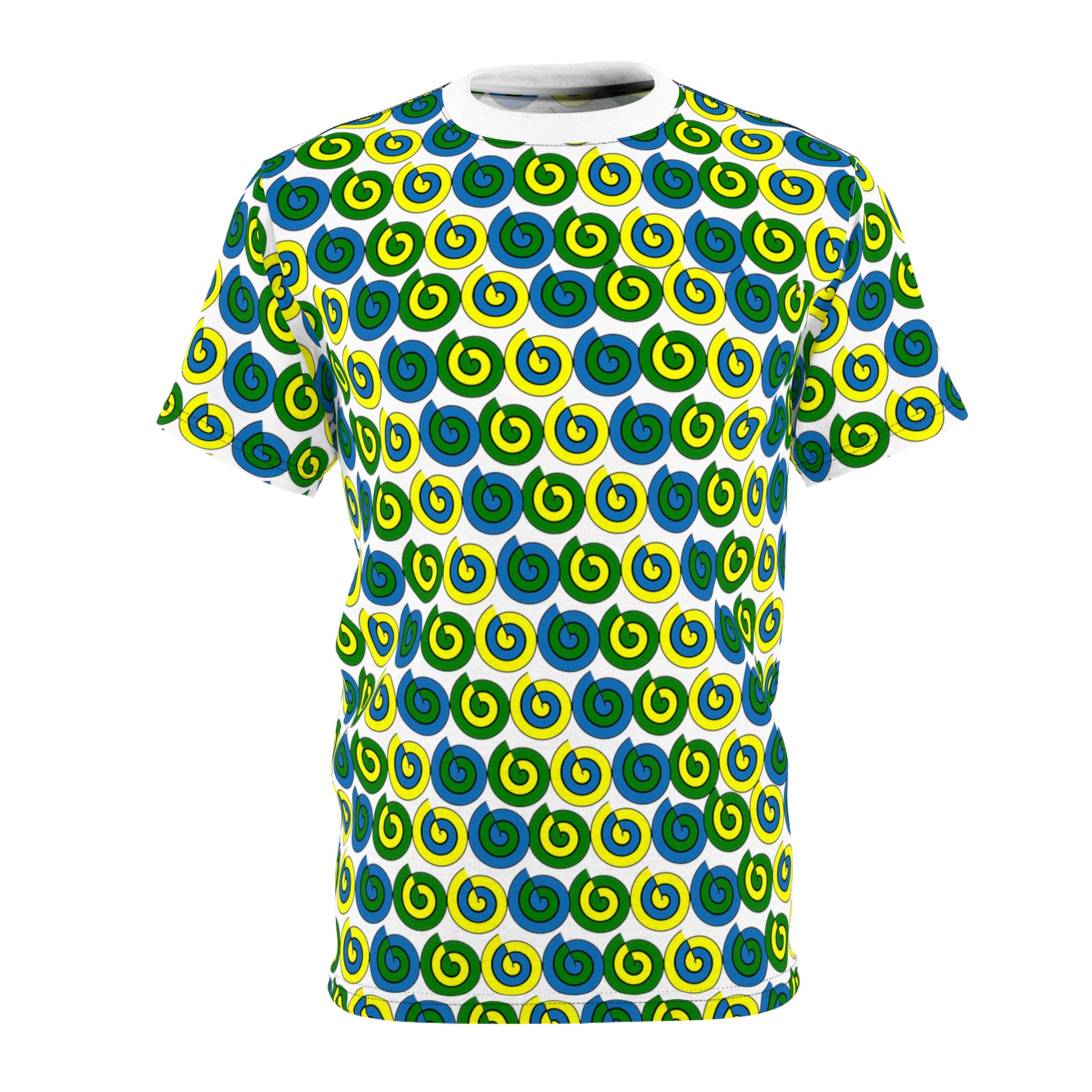 St. Vincent and the Grenadines Spirals Unisex Cut & Sew Tee (AOP), St. Vincent and the Grenadines National Colors,  St. Vincent and Grenadines Independence Shirt